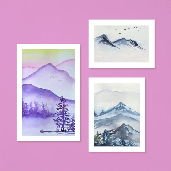 DIY und Aquarellkurse Aquarell: Berglandschaft
