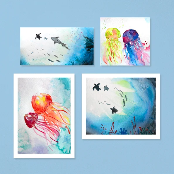 DIY und Aquarellkurse Aquarell: Unterwasserwelt