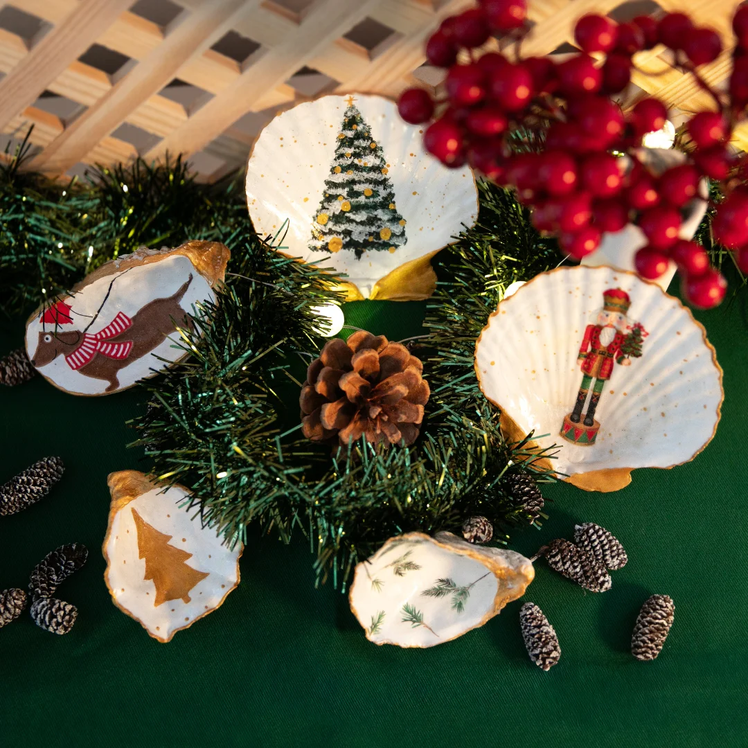 Neue ArtNight-Motive und -Erlebnisse The Art of Oyster Painting & Decoupage: XMas
