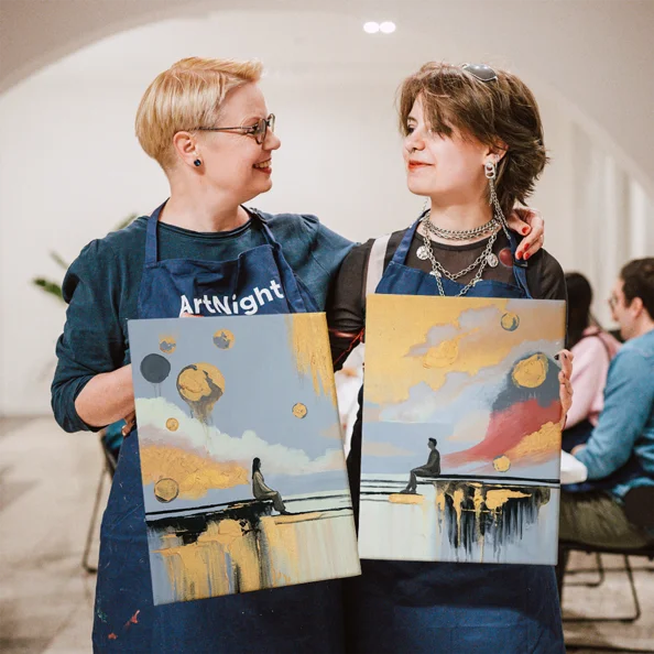 Neue ArtNight-Motive und -Erlebnisse Gemeinsam Malen: Abstrakt